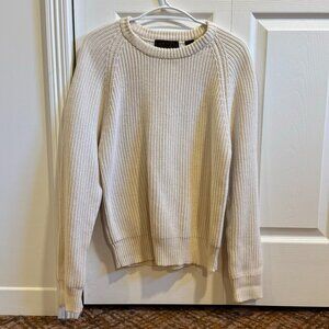 Vintage Eddie Bauer Cream Knit Sweater - Men's Medium